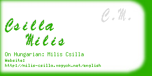 csilla milis business card